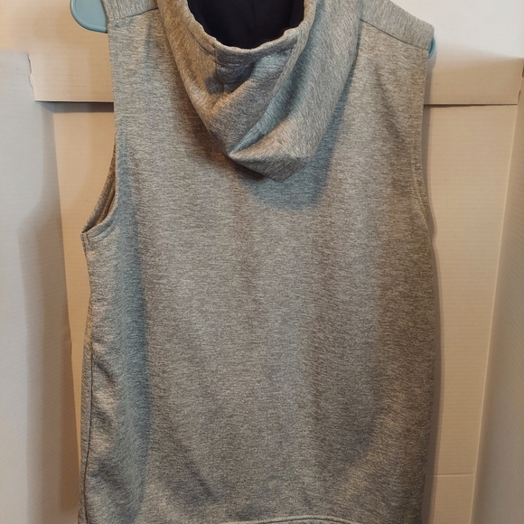 Xersion Mens Sleeveless Hoodie in Grey/Black Size Small - Picture 5 of 5